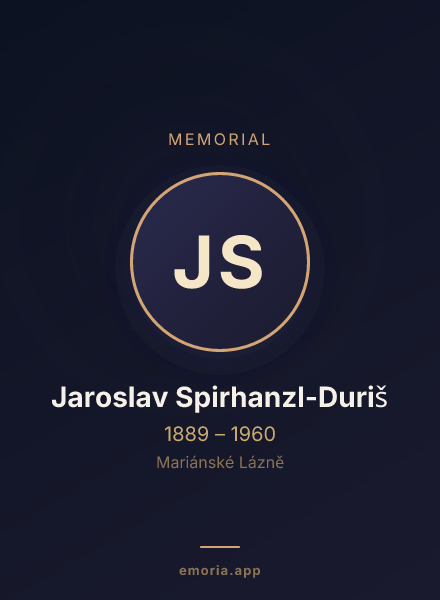 Memorial portrait of Jaroslav Spirhanzl-Duriš