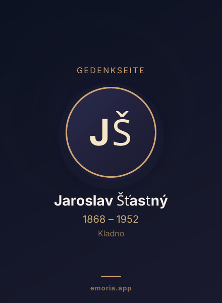 Gedenkportrait von Jaroslav Šťastný