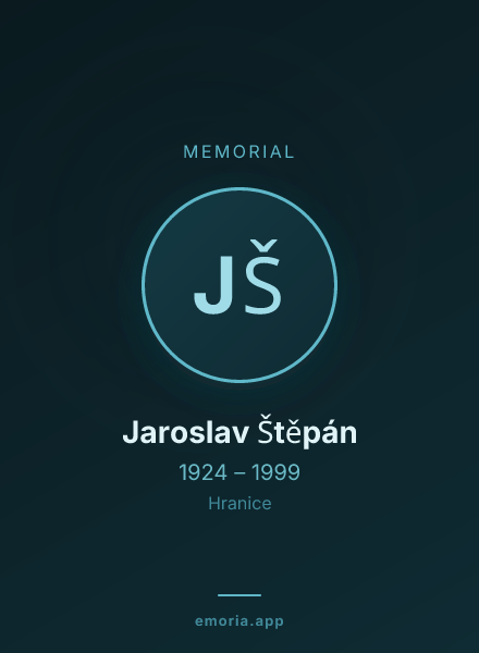 Memorial portrait of Jaroslav Štěpán