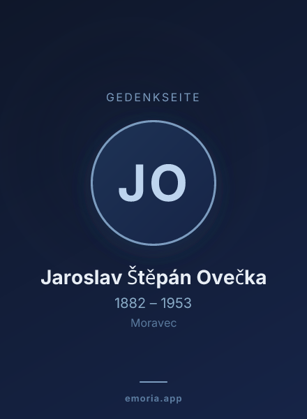 Gedenkportrait von Jaroslav Štěpán Ovečka