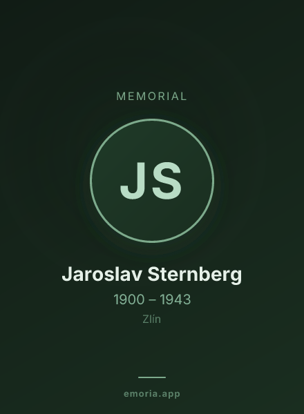 Memorial portrait of Jaroslav Sternberg