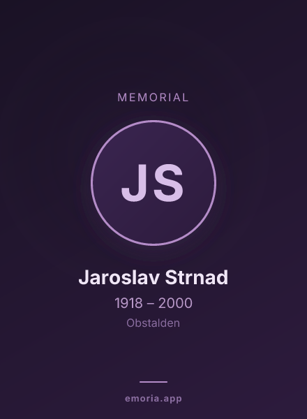 Memorial portrait of Jaroslav Strnad