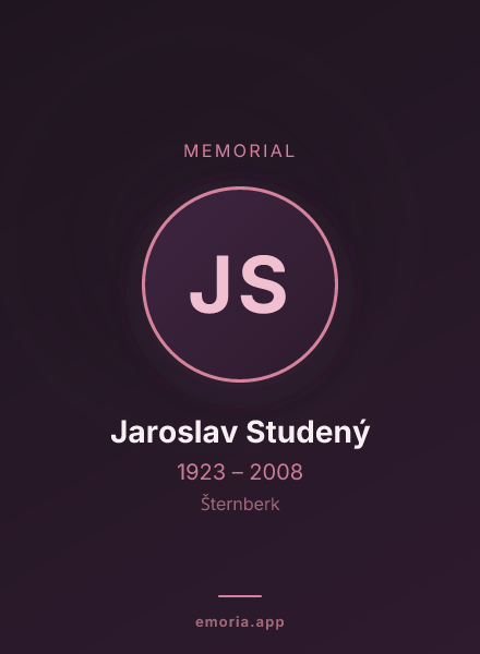 Memorial portrait of Jaroslav Studený