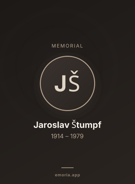 Memorial portrait of Jaroslav Štumpf