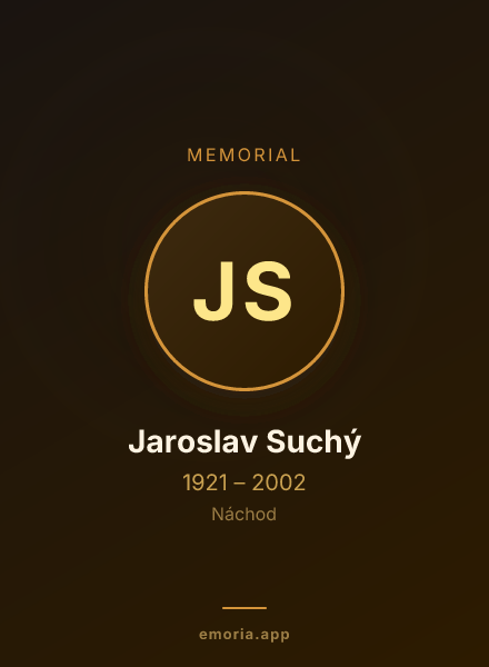 Memorial portrait of Jaroslav Suchý