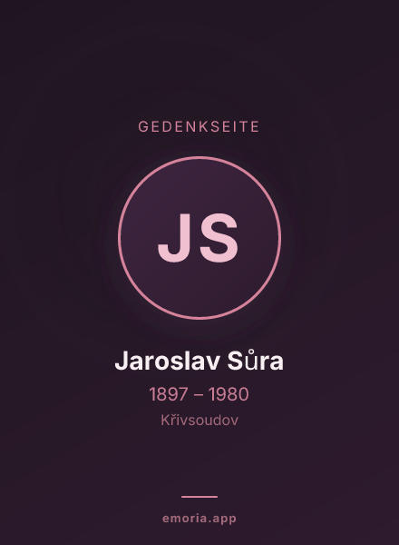 Gedenkportrait von Jaroslav Sůra