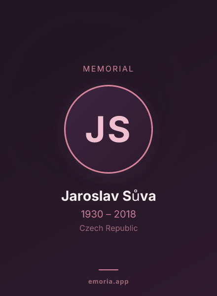Memorial portrait of Jaroslav Sůva