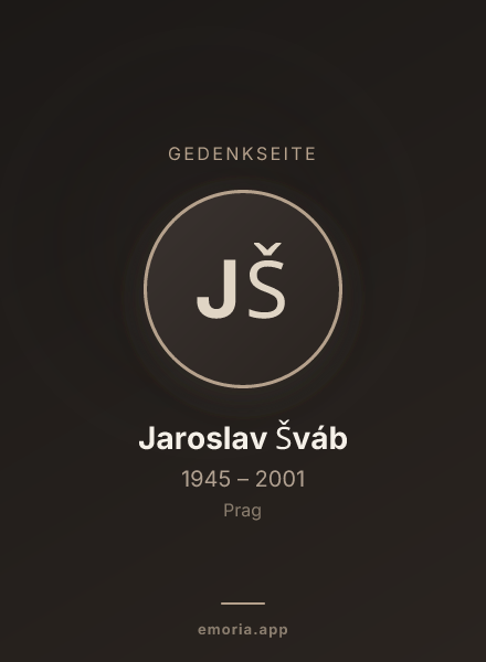 Gedenkportrait von Jaroslav Šváb