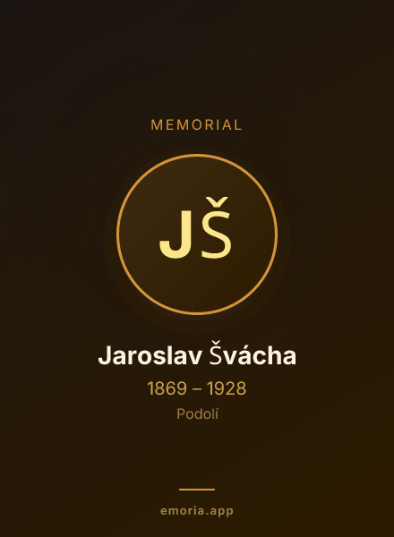 Memorial portrait of Jaroslav Švácha