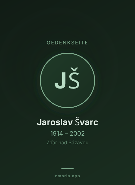 Gedenkportrait von Jaroslav Švarc