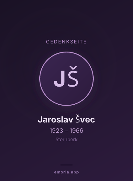 Gedenkportrait von Jaroslav Švec