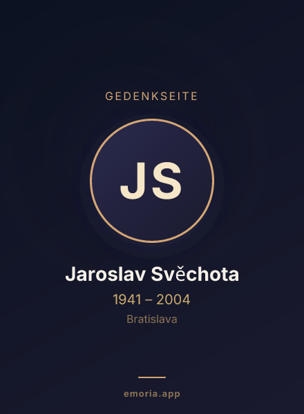 Gedenkportrait von Jaroslav Svěchota