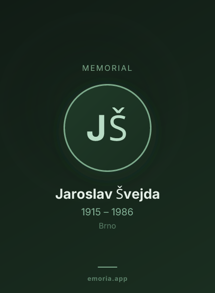 Memorial portrait of Jaroslav Švejda