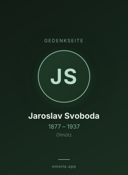 Gedenkportrait von Jaroslav Svoboda
