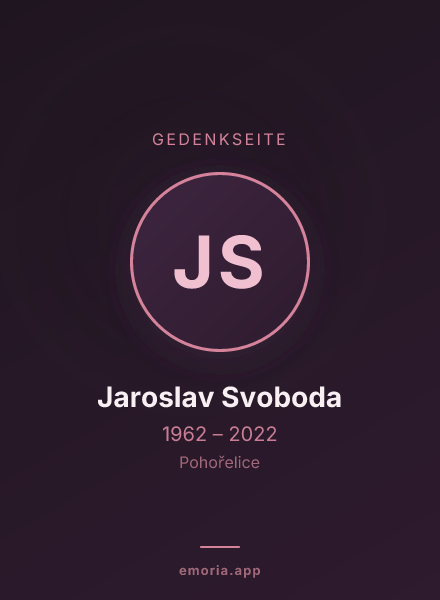 Gedenkportrait von Jaroslav Svoboda