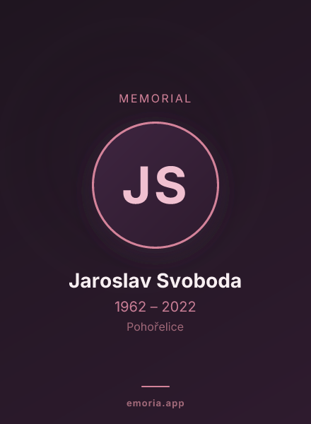 Memorial portrait of Jaroslav Svoboda