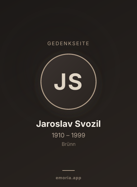 Gedenkportrait von Jaroslav Svozil