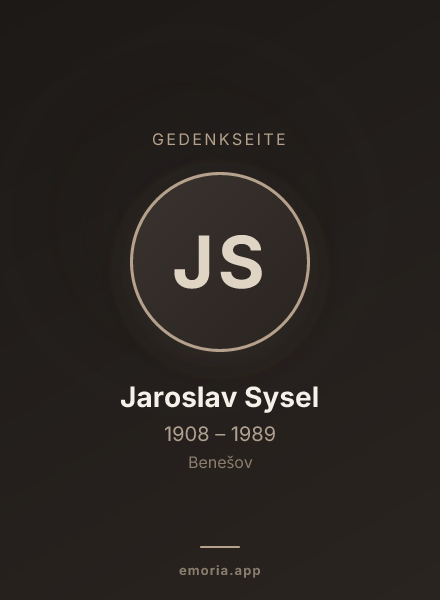 Gedenkportrait von Jaroslav Sysel