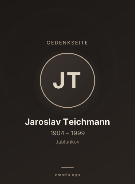 Gedenkportrait von Jaroslav Teichmann