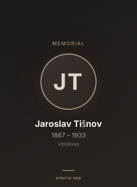 Memorial portrait of Jaroslav Tišnov