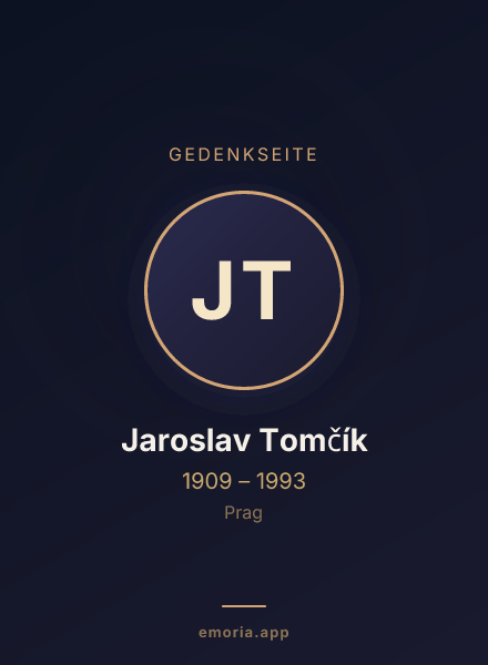 Gedenkportrait von Jaroslav Tomčík