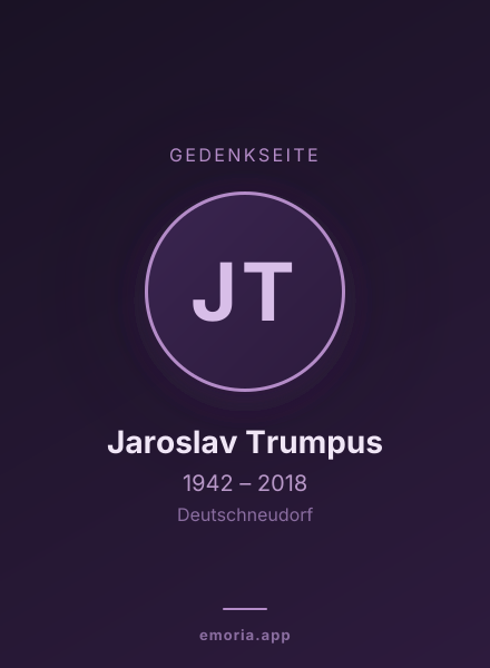 Gedenkportrait von Jaroslav Trumpus