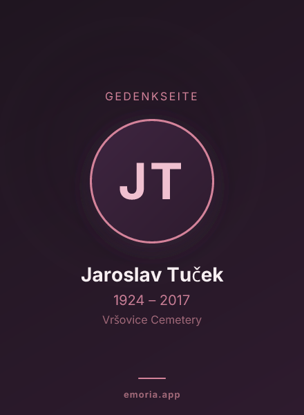 Gedenkportrait von Jaroslav Tuček