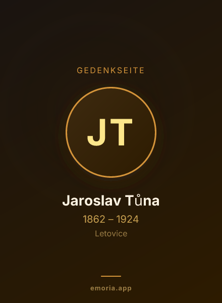 Gedenkportrait von Jaroslav Tůna