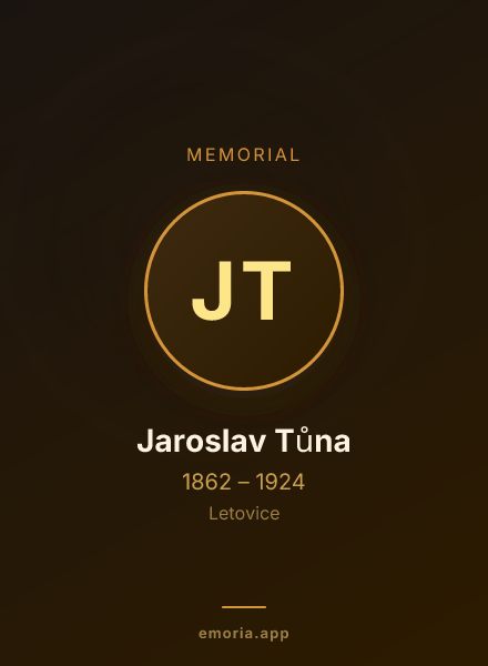 Memorial portrait of Jaroslav Tůna