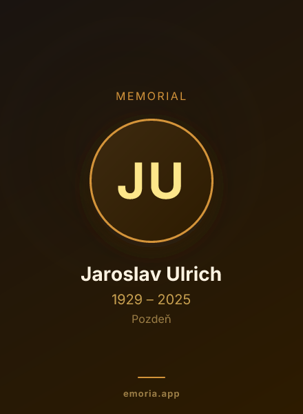 Memorial portrait of Jaroslav Ulrich