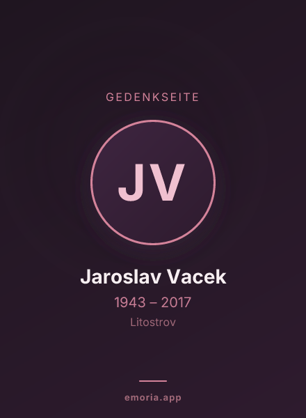 Gedenkportrait von Jaroslav Vacek