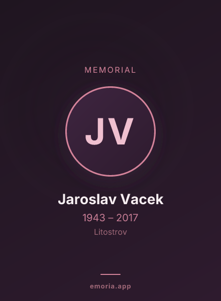 Memorial portrait of Jaroslav Vacek