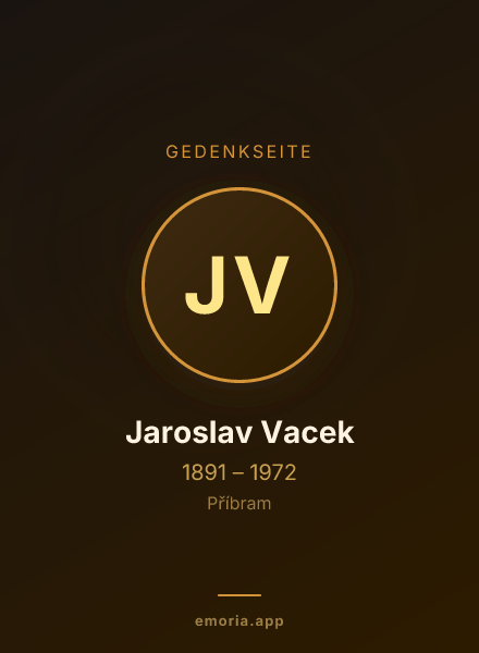 Gedenkportrait von Jaroslav Vacek