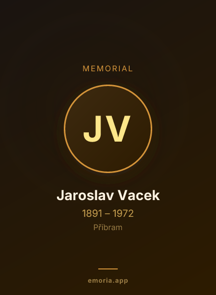 Memorial portrait of Jaroslav Vacek