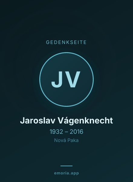 Gedenkportrait von Jaroslav Vágenknecht