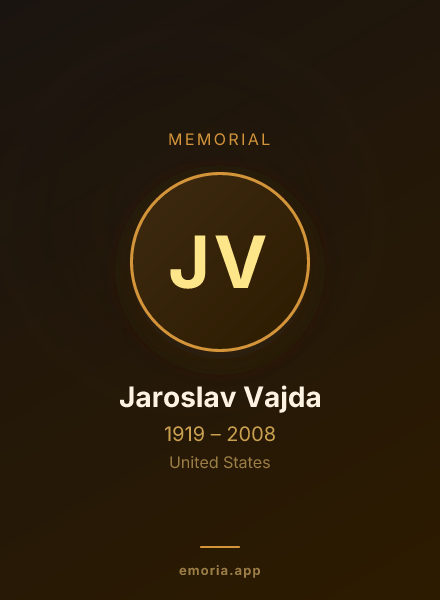 Memorial portrait of Jaroslav Vajda