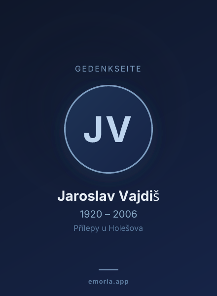 Gedenkportrait von Jaroslav Vajdiš