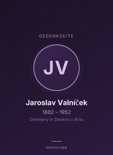 Gedenkportrait von Jaroslav Valníček