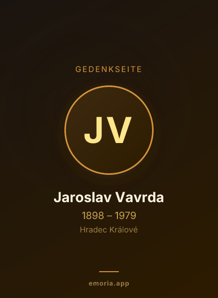 Gedenkportrait von Jaroslav Vavrda