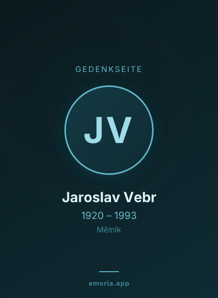 Gedenkportrait von Jaroslav Vebr