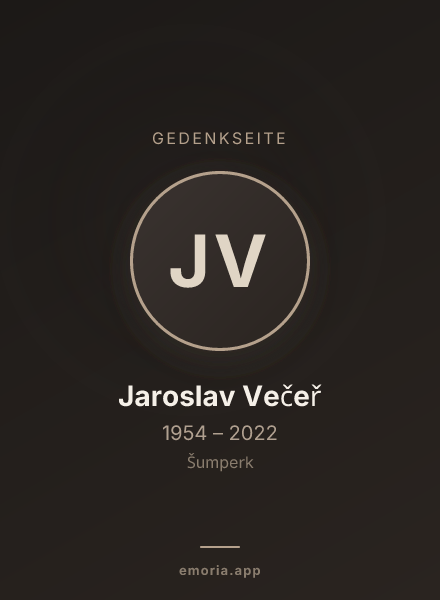 Gedenkportrait von Jaroslav Večeř