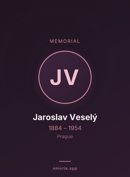 Memorial portrait of Jaroslav Veselý