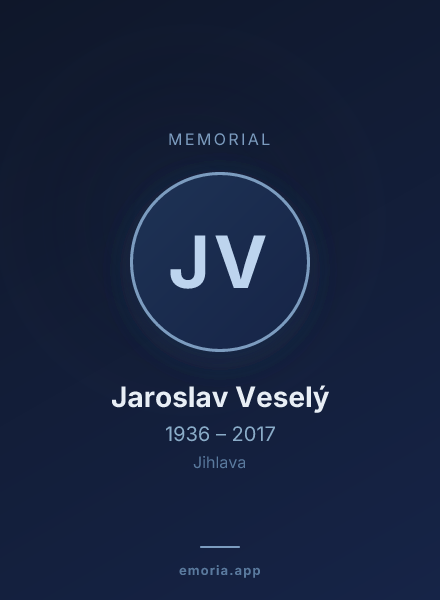 Memorial portrait of Jaroslav Veselý