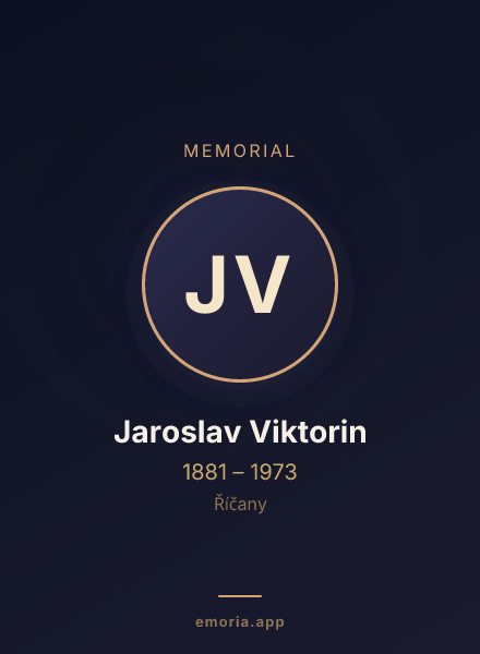 Memorial portrait of Jaroslav Viktorin