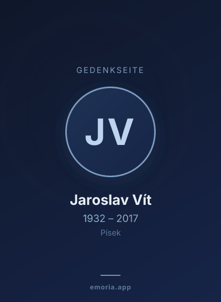 Gedenkportrait von Jaroslav Vít