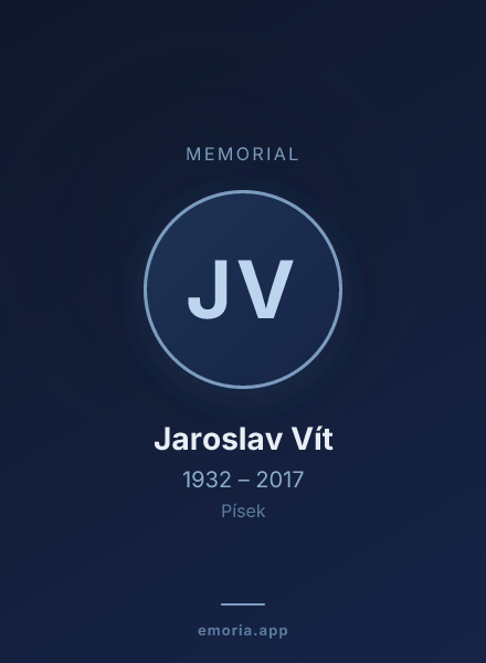 Memorial portrait of Jaroslav Vít