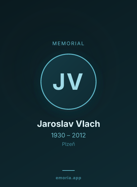 Memorial portrait of Jaroslav Vlach