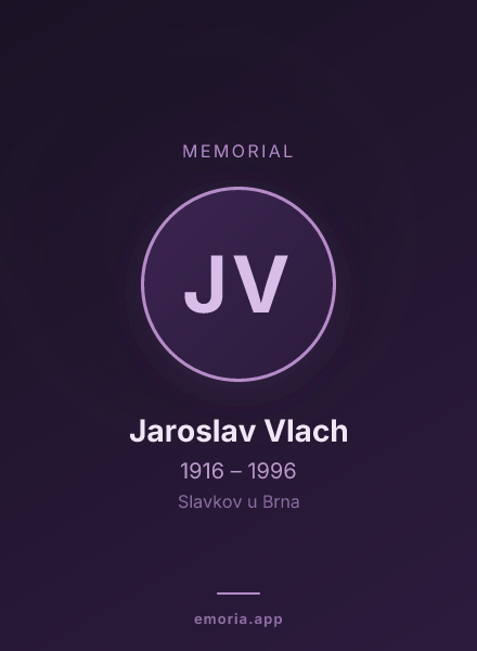 Memorial portrait of Jaroslav Vlach
