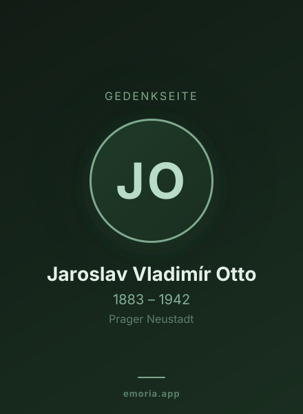 Gedenkportrait von Jaroslav Vladimír Otto