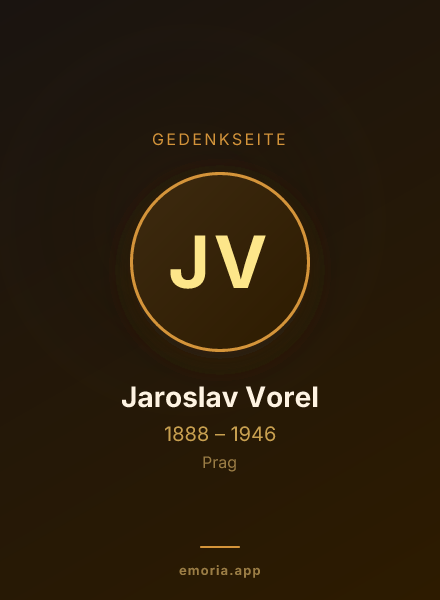 Gedenkportrait von Jaroslav Vorel